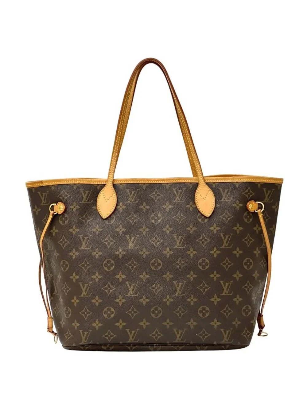 Louis Vuitton Monogram Tote Neverfull MM Brown Shoulder